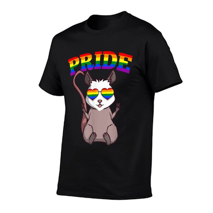 LGBT Possum Gay Pride Rainbow LGBTQ Cute Opossum  Tagless Design T-Shirt