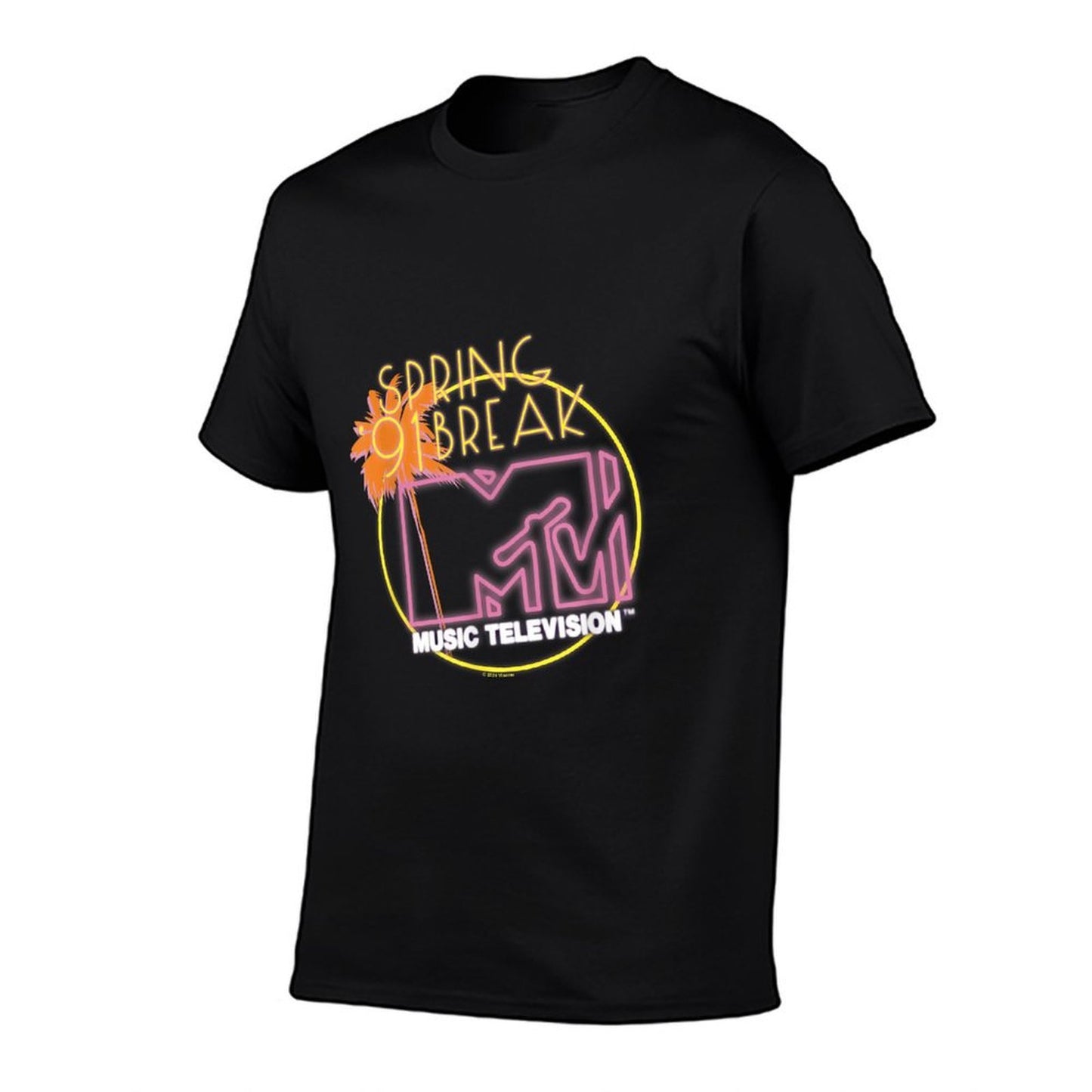 MTV Spring Break 91 Neon Sign  Tagless Design T-Shirt