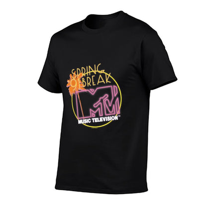 MTV Spring Break 91 Neon Sign  Tagless Design T-Shirt