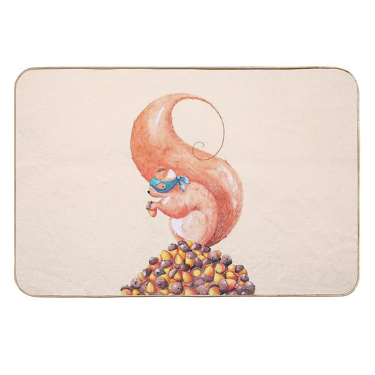 The Bandit Squirrel  Slip-Resistant Bath Mat