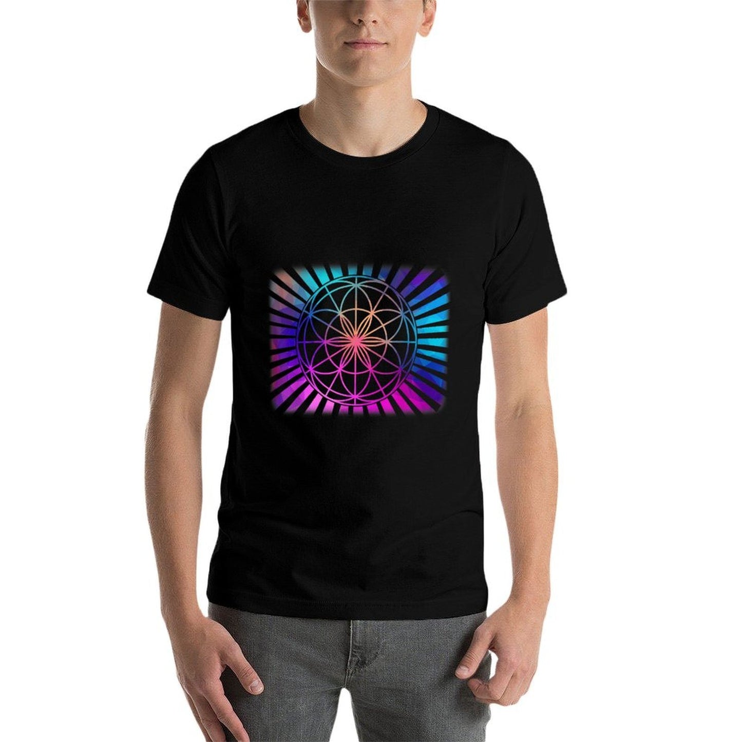 Sacred Geometry Geometric Flower Of Life  Vintage-inspired T-Shirt