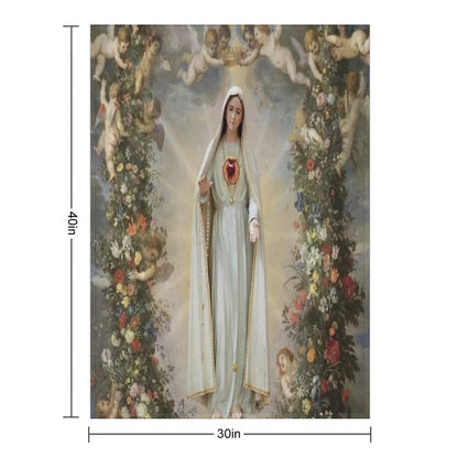 Virgin Mary Immaculate Heart of Mary Mother of God Our Lady Quick-dry Throw Blanket
