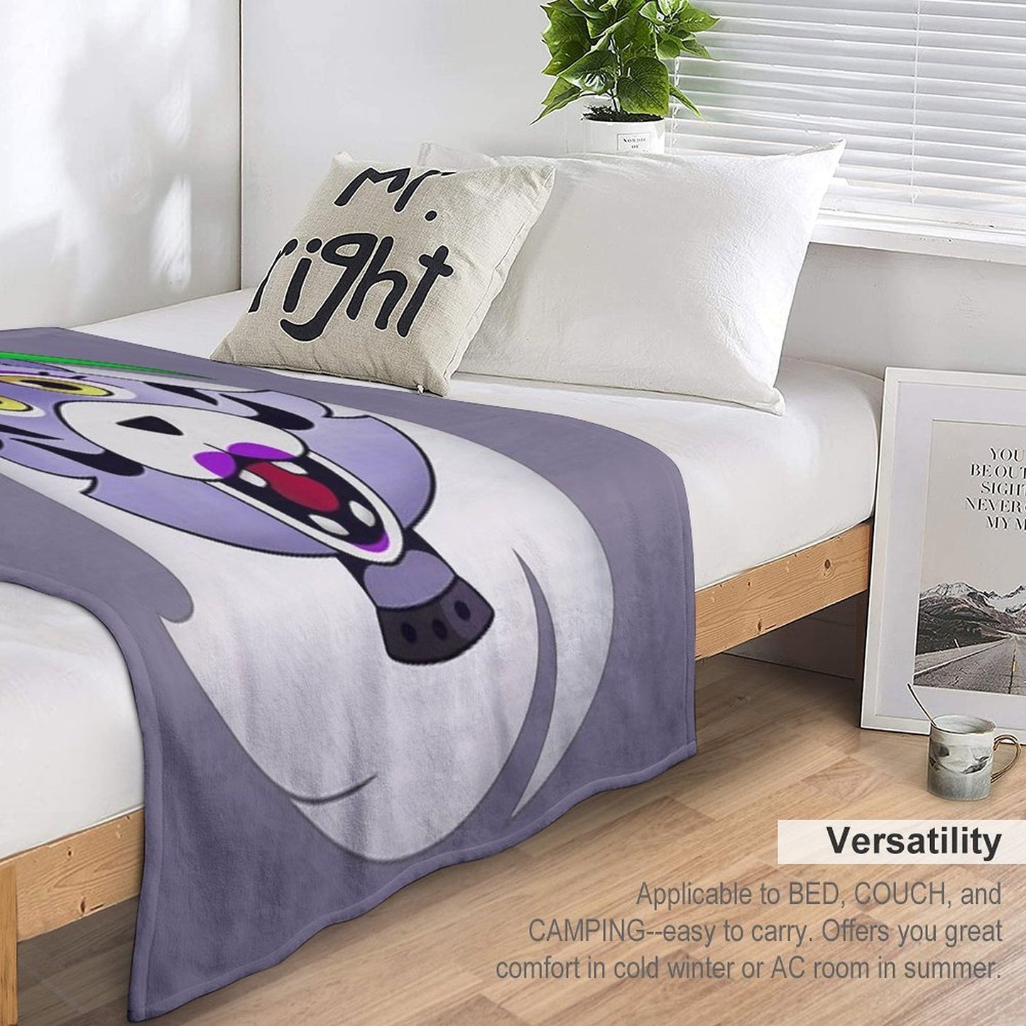 FNAF Roxanne Wolf Design Shrink-resistant Throw Blanket