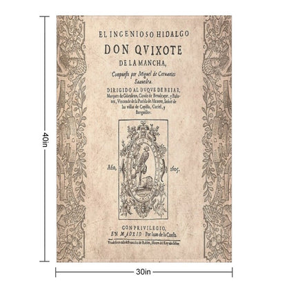 Cervantes, Don Quijote De La Mancha 1605 Travel-friendly Throw Blanket