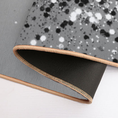 Silver Gray Lady Glam #1 (Photo of Glitter Only - Not Reflective)  Slip-Resistant Bath Mat