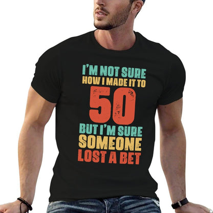 Retro Vintage Funny Mens 50th Birthdays 50 Years Old  Graphic-printed T-Shirt