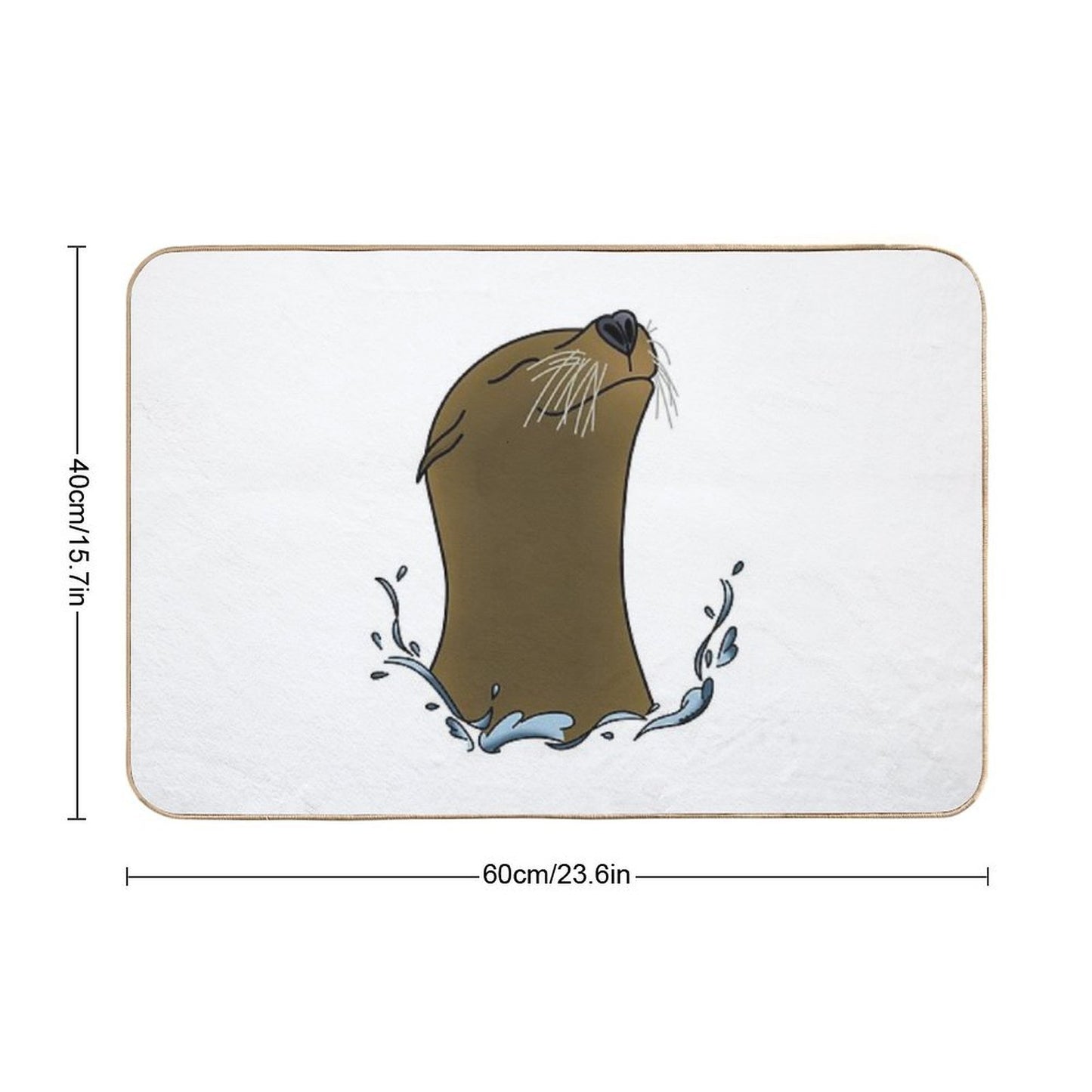 Happy Sea Lion  Slip-Resistant Bath Mat