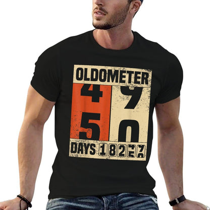 50 Oldometer 50, 50 Oldometer 50th Birthday Oldometer  Moisture-wicking T-Shirt
