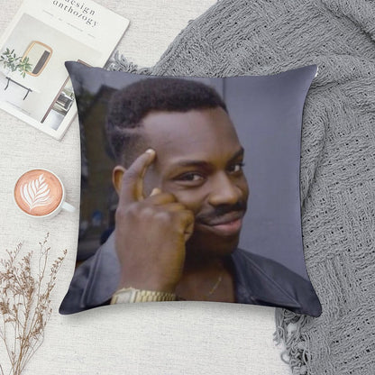 Roll Safe Thinking Meme Soft Luxury Feel Throw Pillow