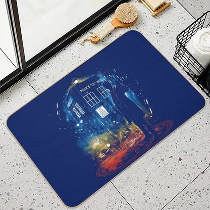 11th Time Storm-rainbow Version  Easy Maintenance Bath Mat