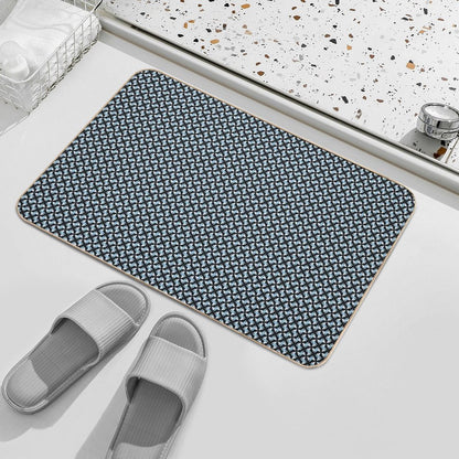 Big City Mixed Blue Signal  Fade-Resistant Bath Mat