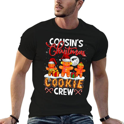 Cousins Christmas Cookie Crew Three Santa Gingerbread Baker  Stretchy T-Shirt