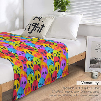 A Lot of Emojis Are Looking at You Eco-conscious Throw Blanket