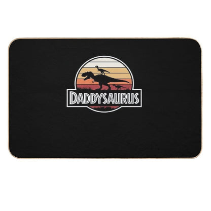 Daddy Dinosaur Daddysaurus 2 Kids Father's Day Gift For Dad  Rapid-Drying Bath Mat
