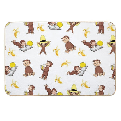 George The Curious Monkey Cartoon for Kids Pack  Fade-Resistant Bath Mat