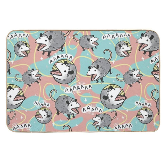 Opossum Screm Durable Bath Mat
