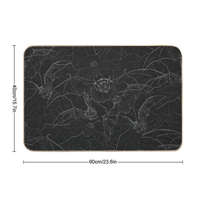 Bat Attack  Easy Maintenance Bath Mat