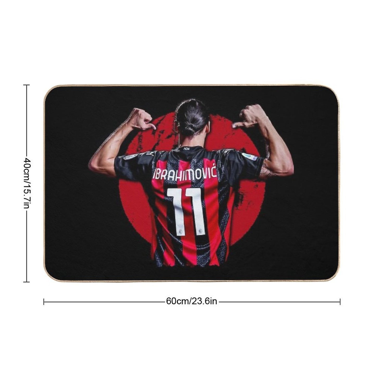 Zlatan Ibrahimovic Ac Milan Durable Bath Mat