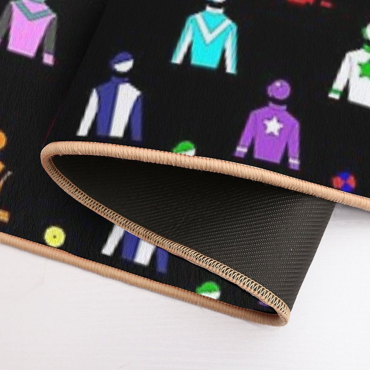 Horse Racing Jockey Silks  Easy To Clean Bath Mat