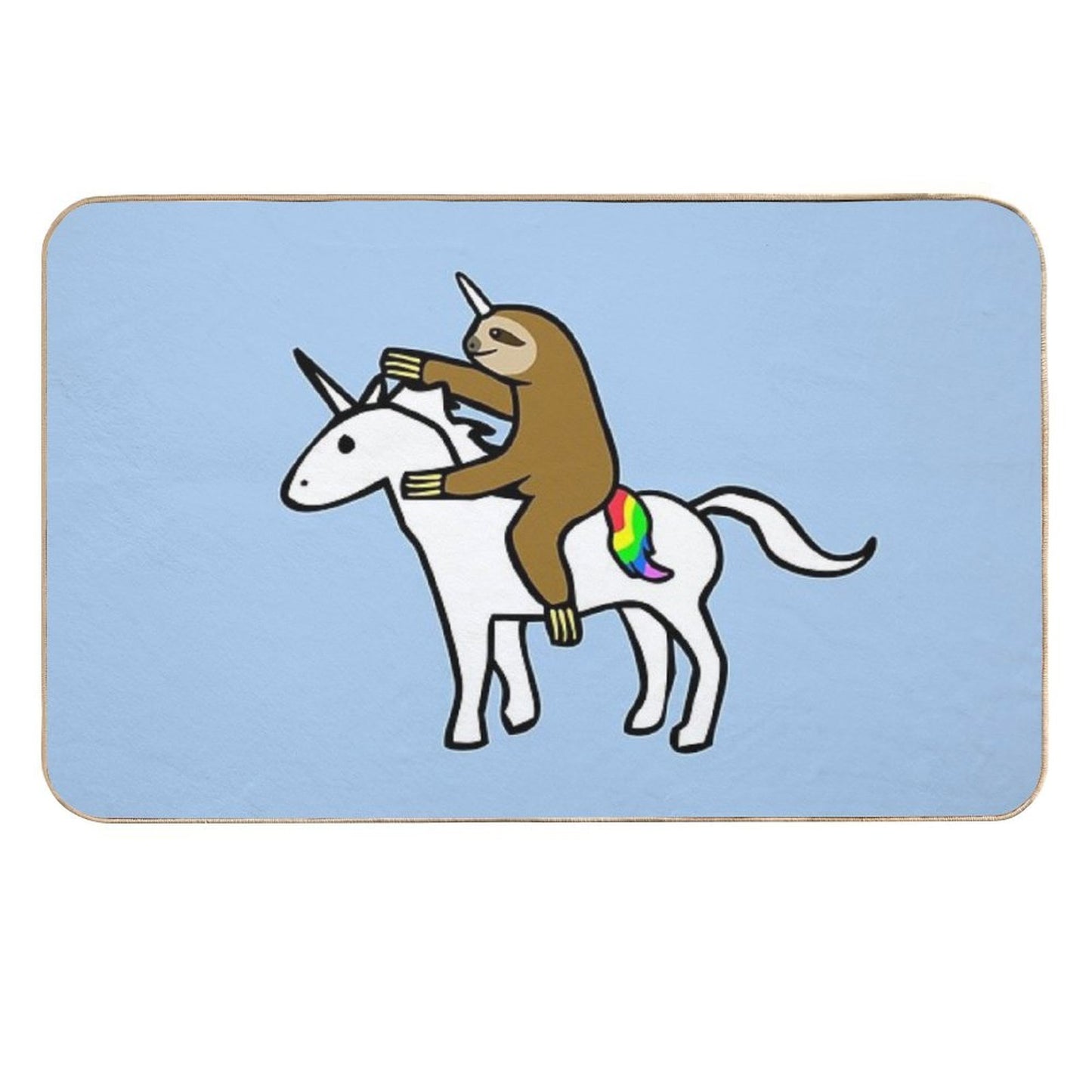 Slothicorn Riding Unicorn  Multi-Purpose Bath Mat