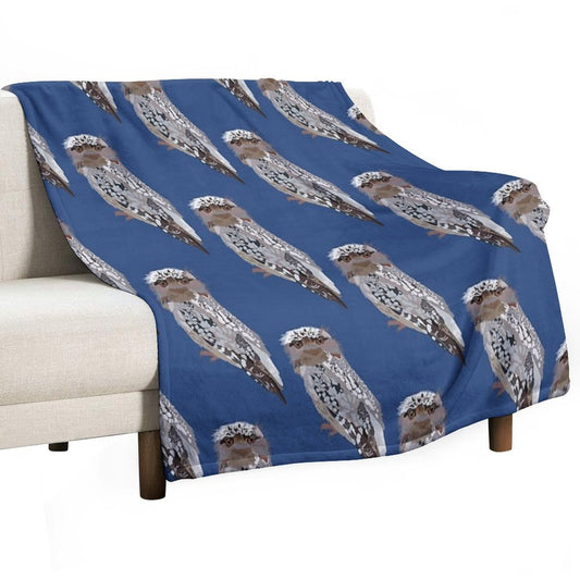 T Is for Tawny Frogmouth ,Frogmouth The Mysterious Nocturnal Bird with A Wide Beak Wrinkle-free Throw Blanket