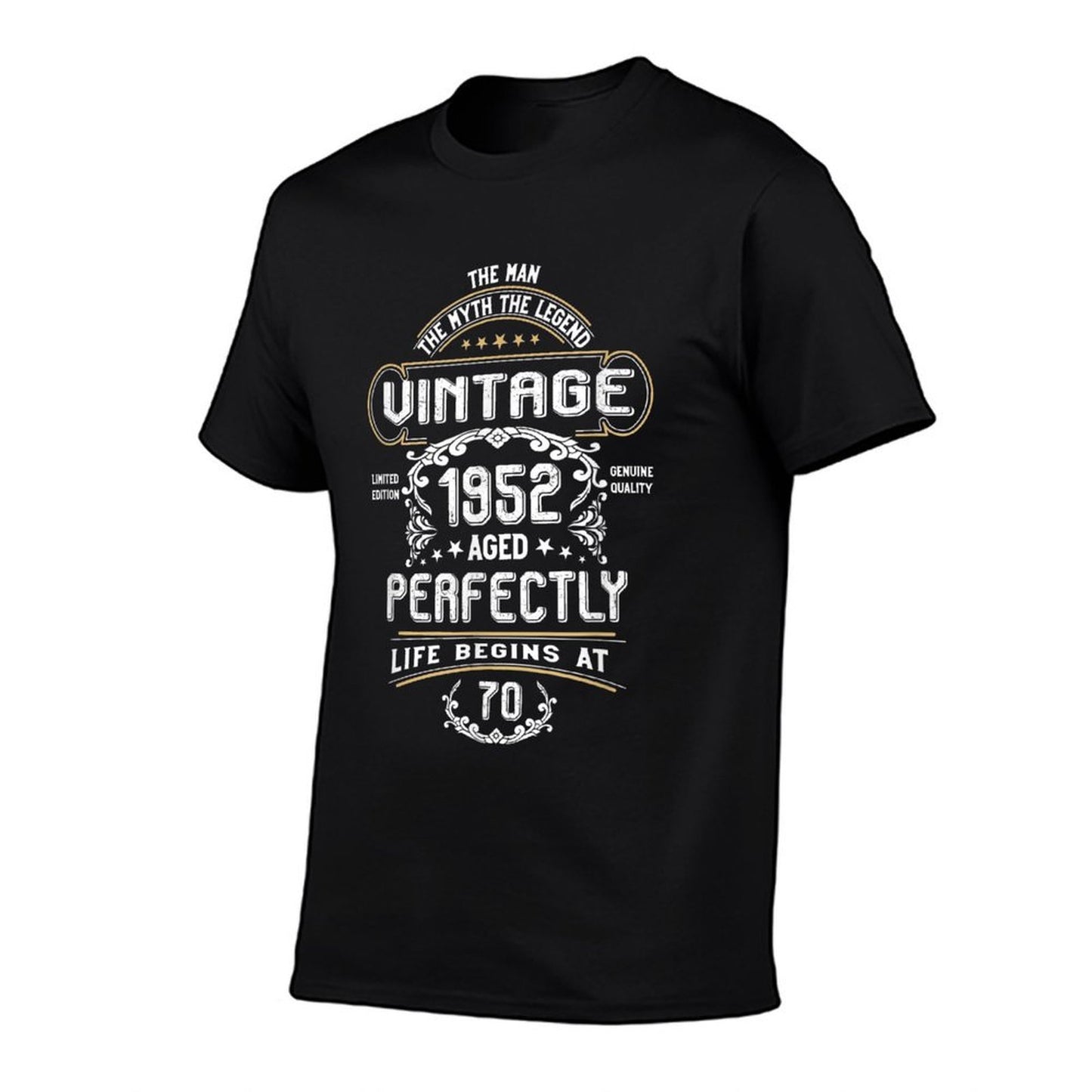 Vintage 70th Birthday Man Legend 1952 70 Years Old  Heathered Texture T-Shirt