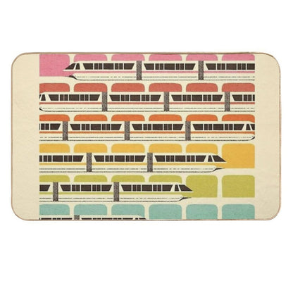 Retro WDW Monorail  Odorless Bath Mat