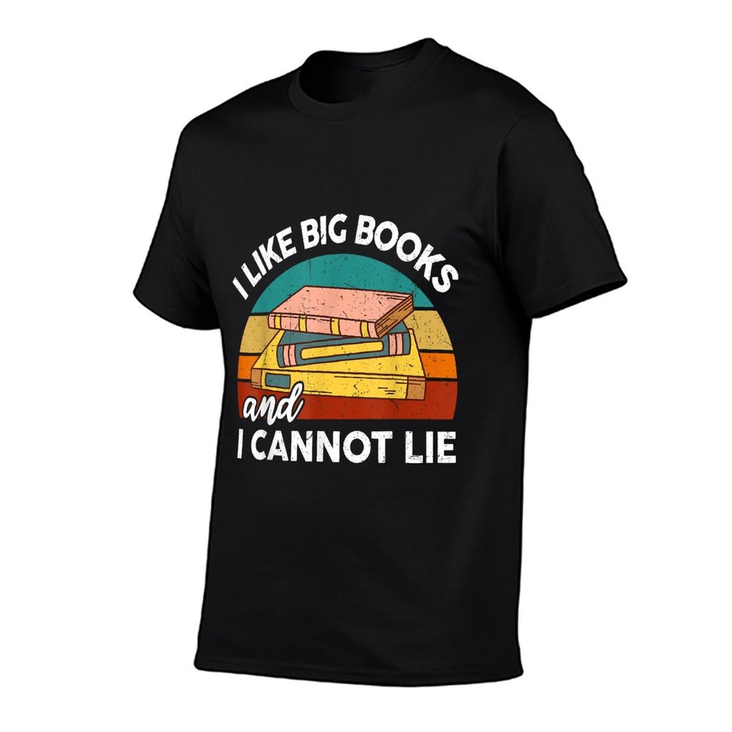 Funny I Like Big Books Cannot Lie Librarian Reading Teacher  Ribbed Collar T-Shirt