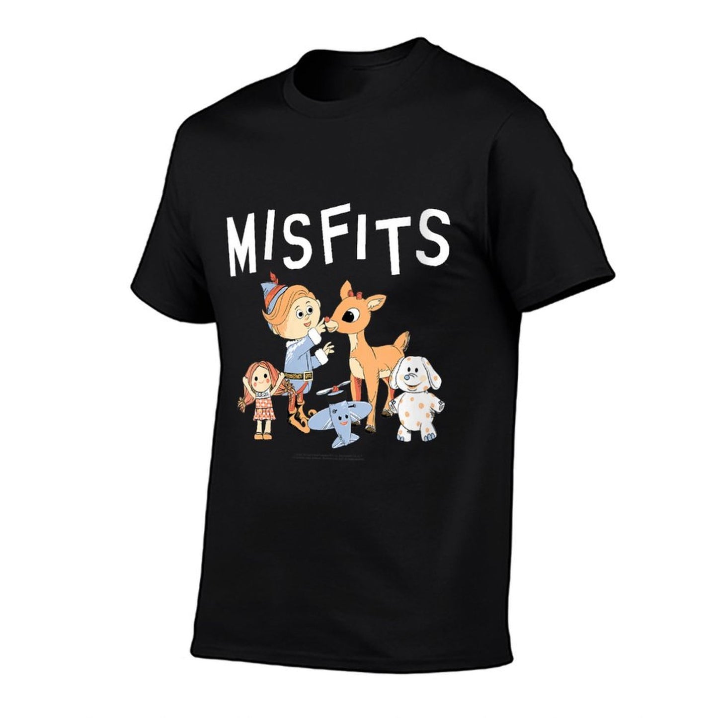 Womens Rudolph Misfit Toys Illustration Vintage Christmas Cartoon  Durable T-Shirt