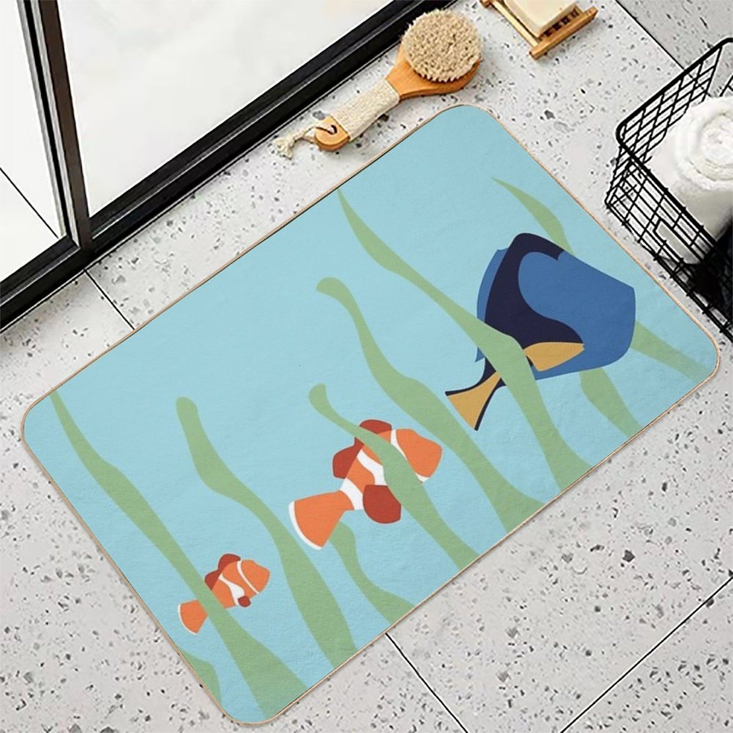 Just Keep Swimming  Stain-Proof Bath Mat