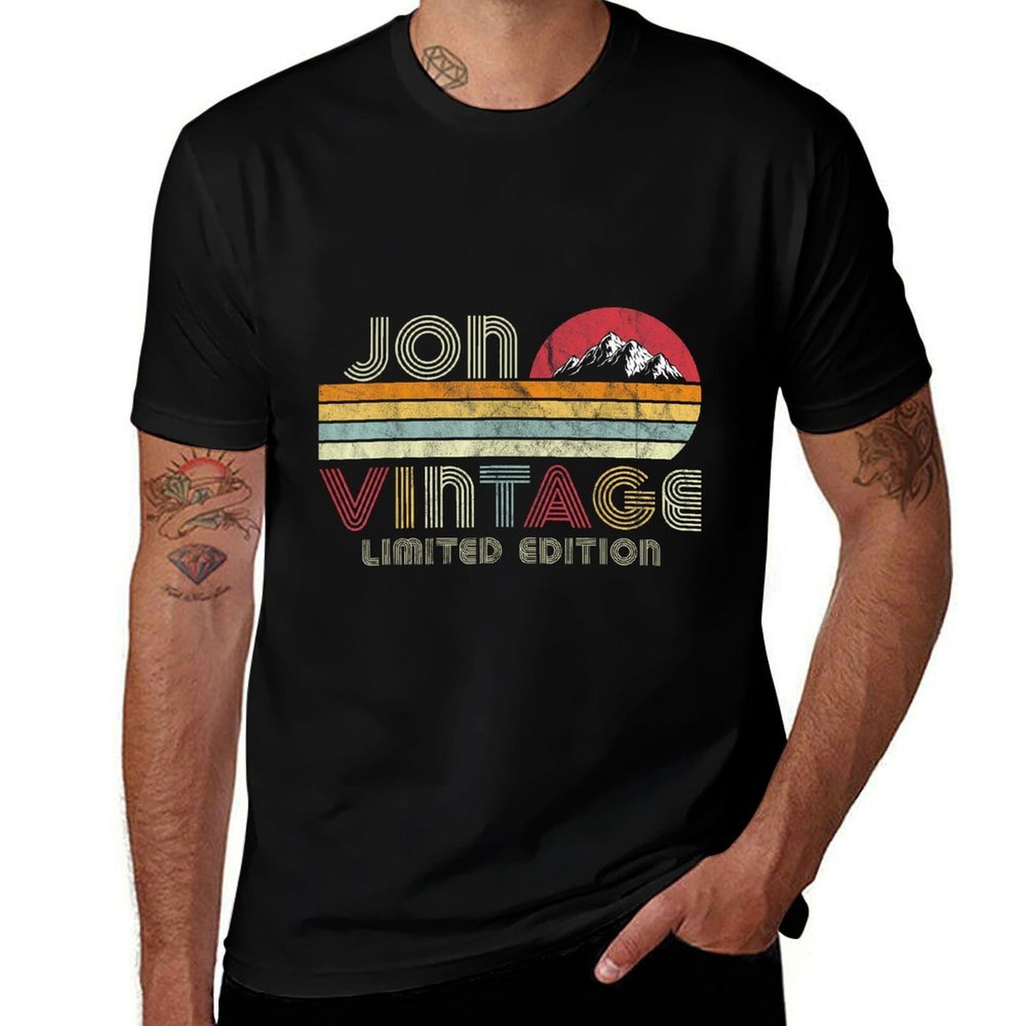 Jon Name Gifts Vintage Limited Edition Birthday Outfit  Trendy Pattern T-Shirt