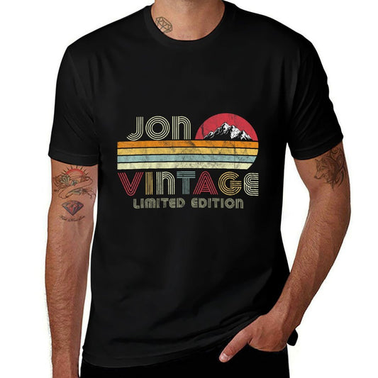 Jon Name Gifts Vintage Limited Edition Birthday Outfit  Trendy Pattern T-Shirt