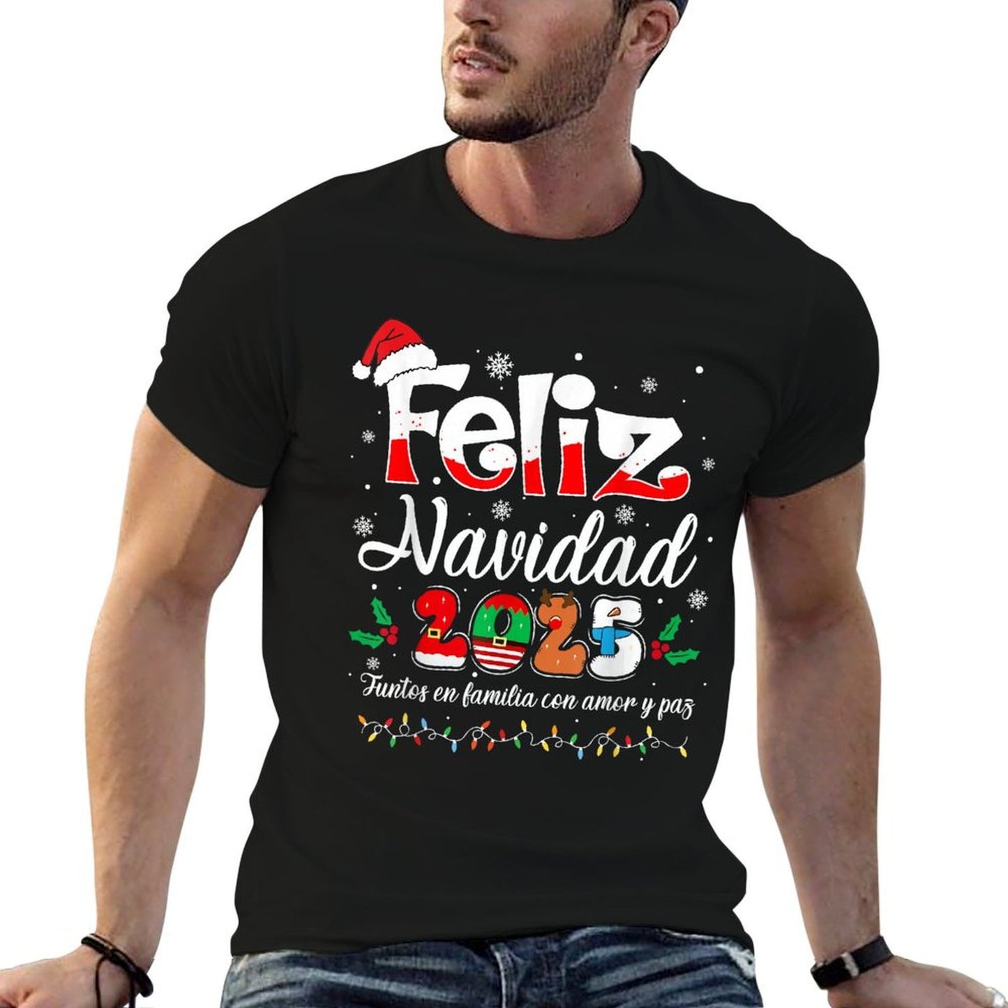 Feliz Navidad 2025 Matching Family Spanish Christmas Mexican  Moisture-wicking T-Shirt