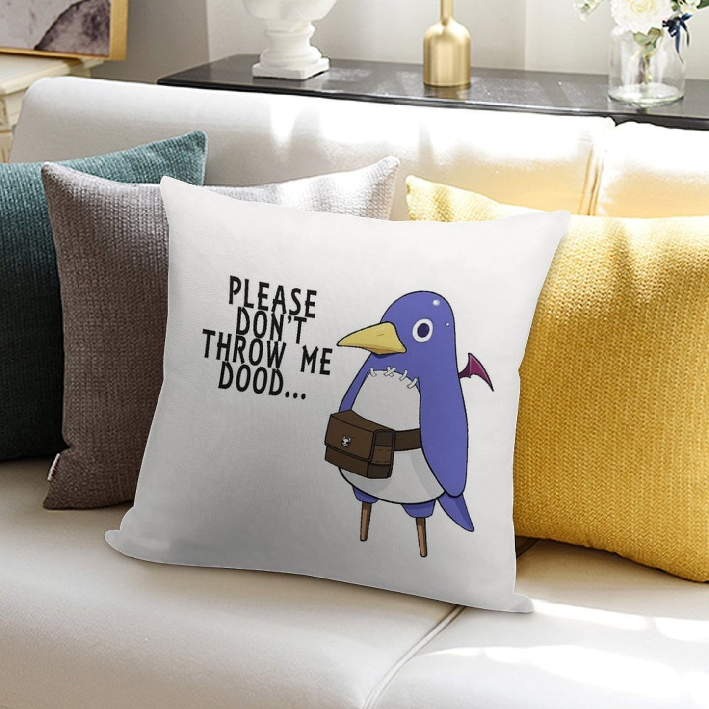 I'll Throw You Anyway Soft Hidden Zipper Throw Pillow