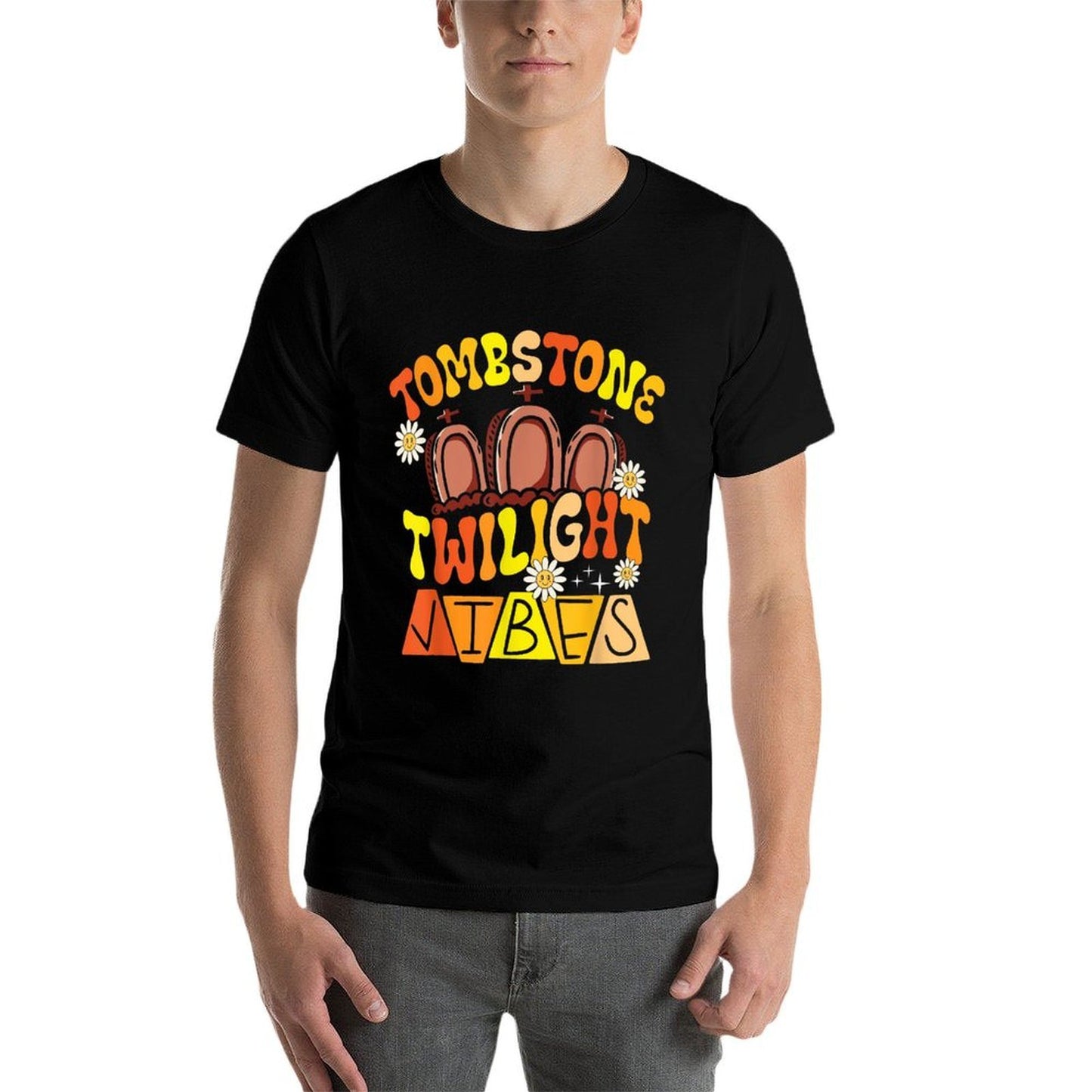 Tombstone Twilight Vibes Hippie Halloween Costume  Tagless Design T-Shirt