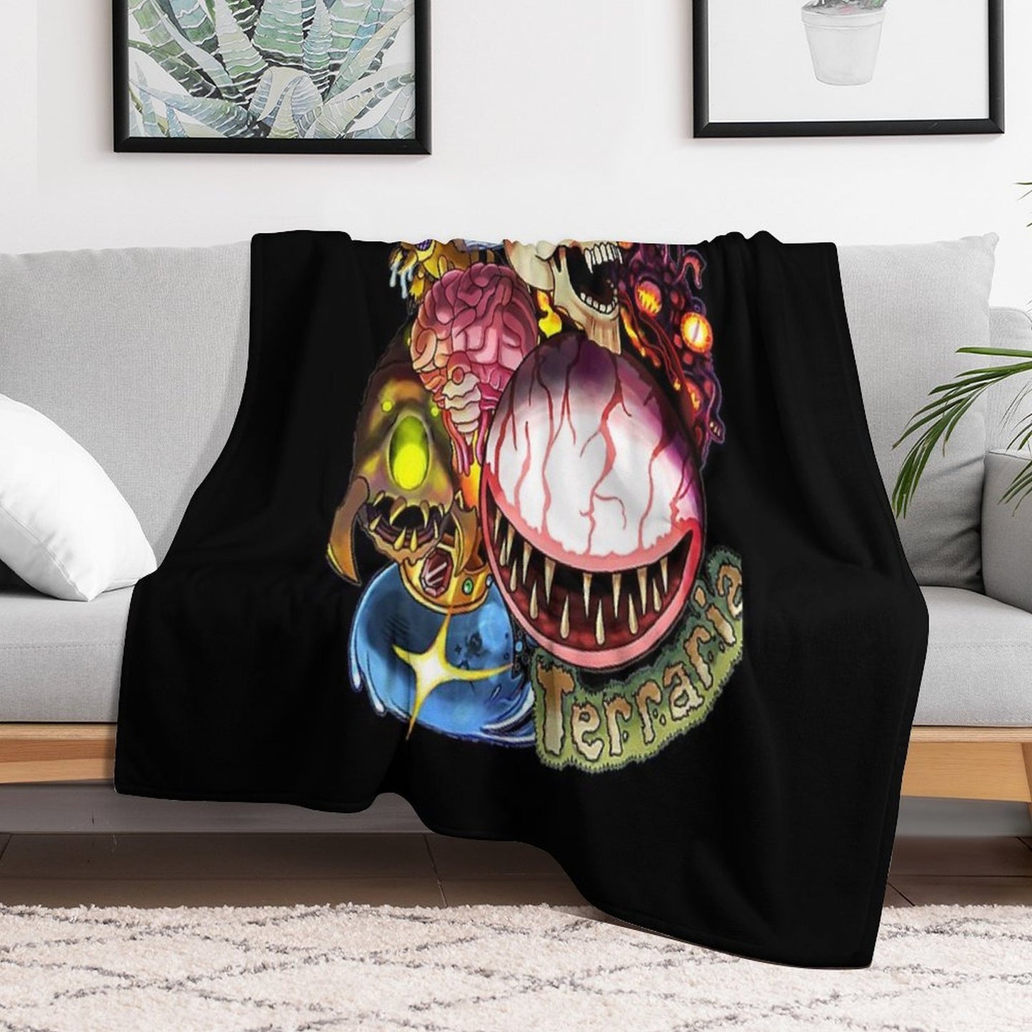 Gifts For Men Terraria Game Boss For Fans Rush Halloween Wrinkle-free Throw Blanket
