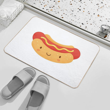 Happy Hot Dog  Eco-Friendly Bath Mat