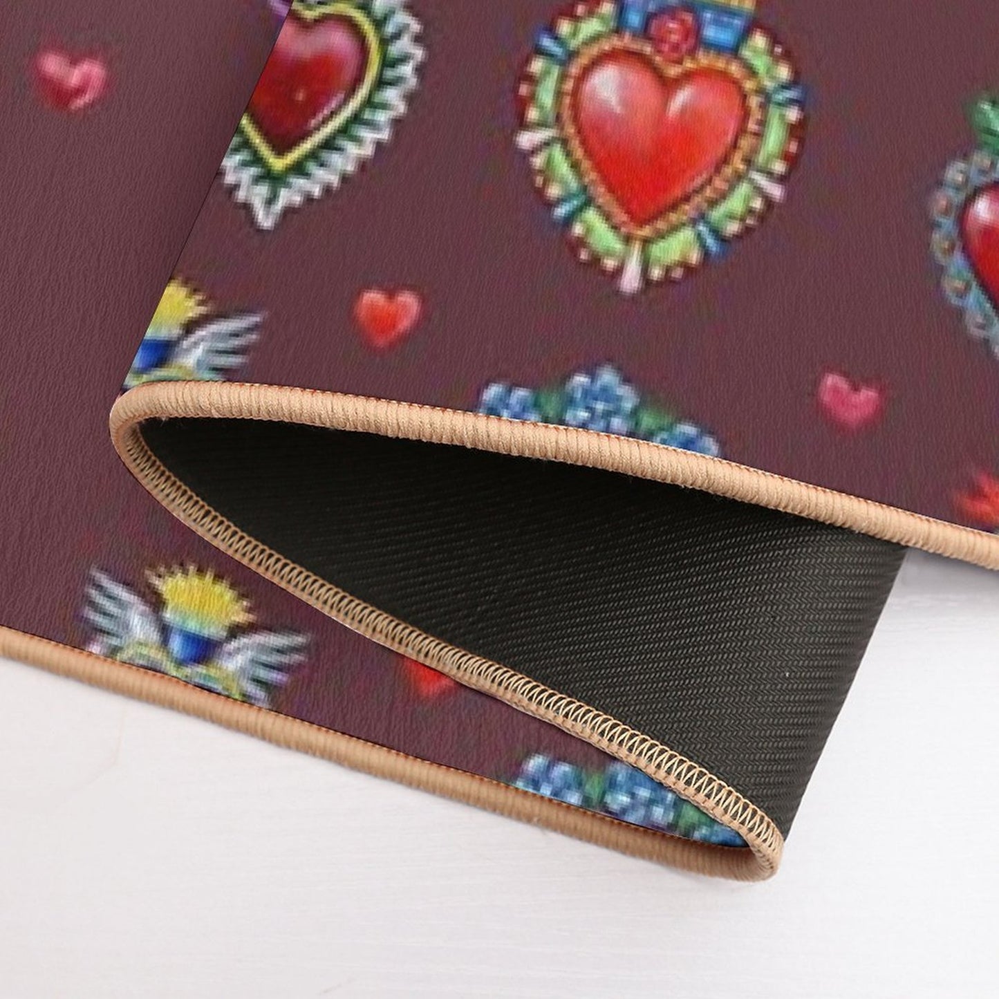 Mexican Sacred Hearts  Multi-Purpose Bath Mat