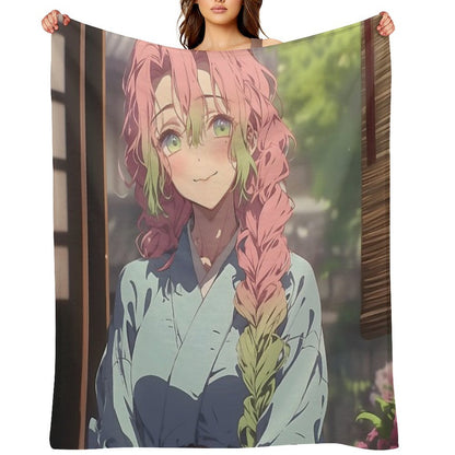 Mitsuri Kanroji - Demon Slayer 20 Comfort Throw Blanket