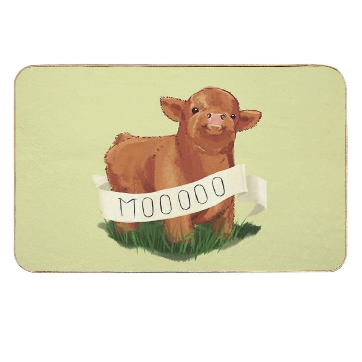 Baby Highland Cow  Stain-Proof Bath Mat