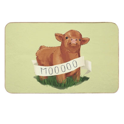 Baby Highland Cow  Stain-Proof Bath Mat