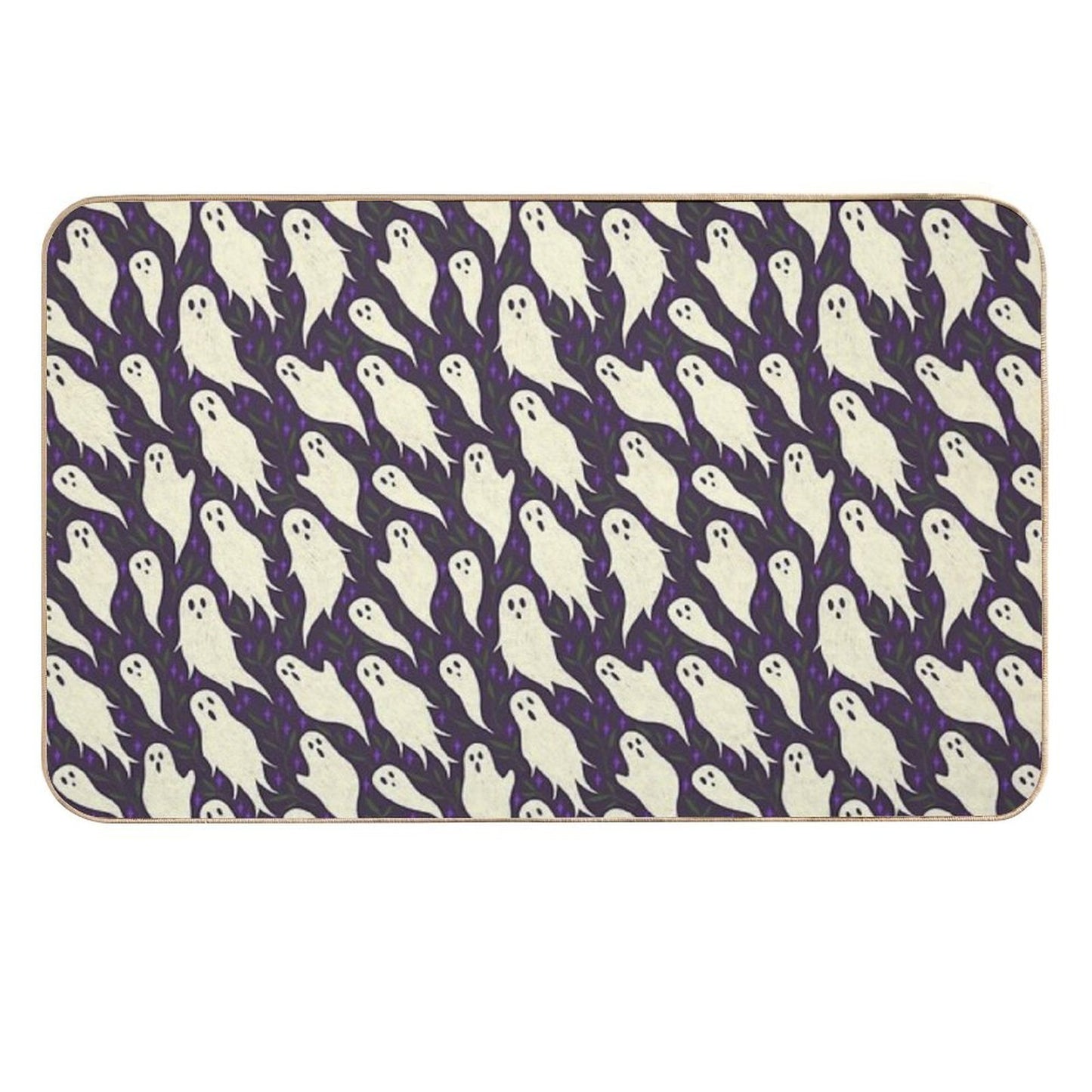 Ghosts - Halloween Repeating Pattern Durable Bath Mat