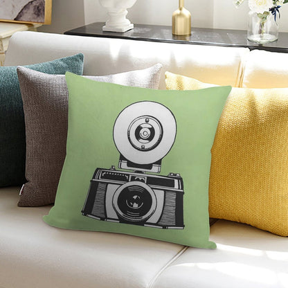 Camera Soft Durable Construction Throw Pillow