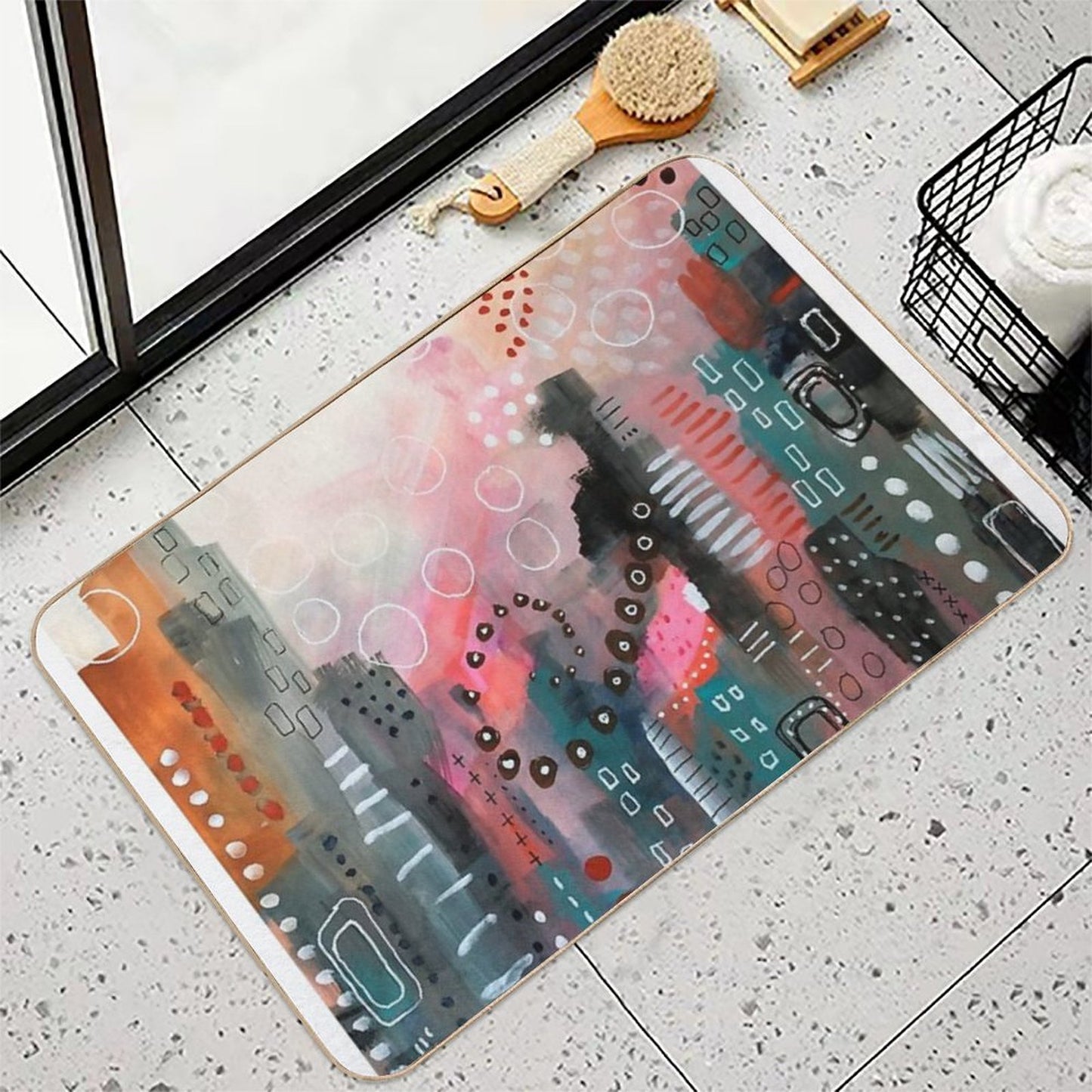 Magical City  Dirt-Trapping Bath Mat