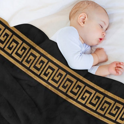 Great Greek Pattern Sustainable Throw Blanket