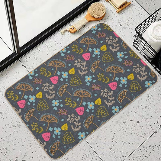 Dark Pond Pattern.  Versatile Bath Mat