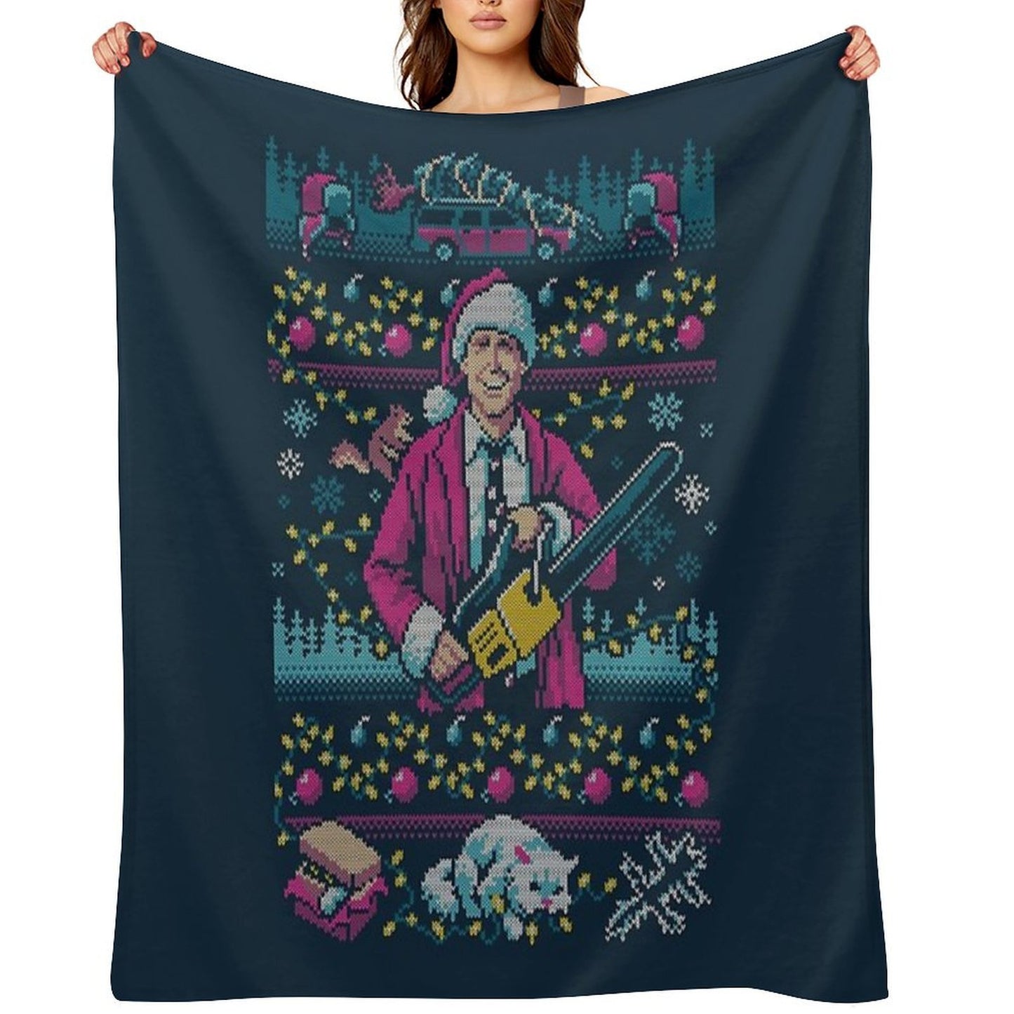 Hap, Hap, Happiest Sweater This Side of The Nuthouse Versatility Throw Blanket