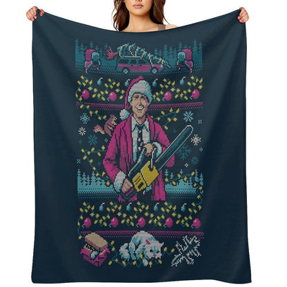 Hap, Hap, Happiest Sweater This Side of The Nuthouse Versatility Throw Blanket