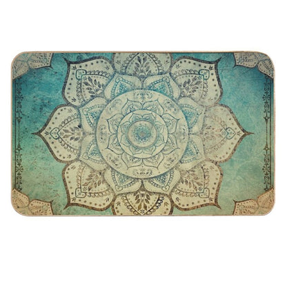Faded Indian Mandala  Vintage Meditation Mandala  Odorless Bath Mat