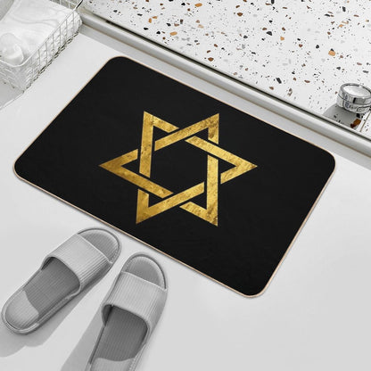 Golden Magen David  Repositionable Bath Mat